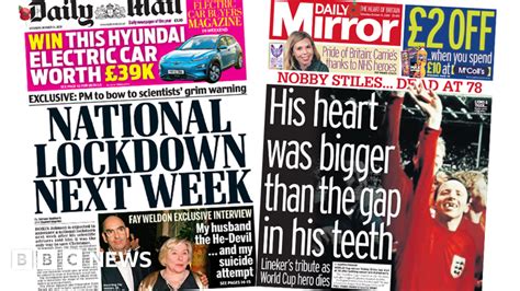 Newspaper headlines: 'National lockdown looms' and shooting 'curtailed ...