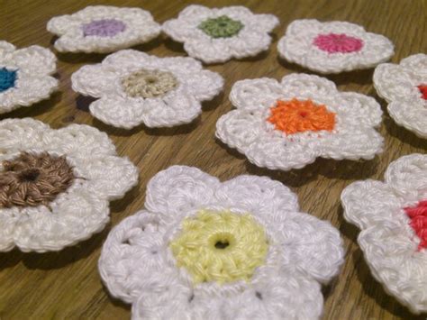 Items Similar To Crochet Flower Magnets Set Of Six 6 Refrigerator