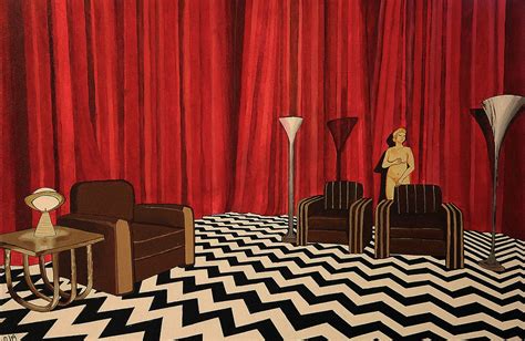 Black Lodge Twin Peaks Acrylic Painting Etsy