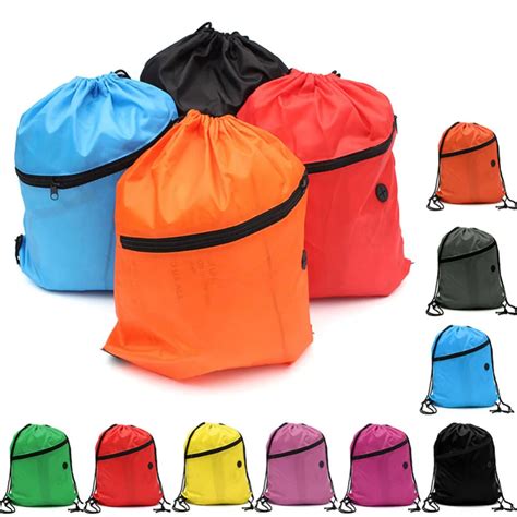 Nylon Bags Organizer Hiking Gym Sport Drawstring Bag Travel Storage Bag Organizer Camping