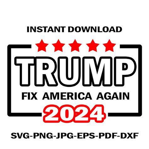 Trump 2024 svg Fix America Again svg Trump Election Clipart | Etsy