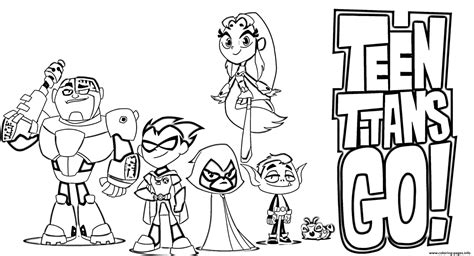 Teen Titans Go Coloring Page Printable