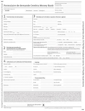 A free inside look at company reviews and salaries posted anonymously by employees. Fillable Online cembra Formulaire de demande Cembra Money ...