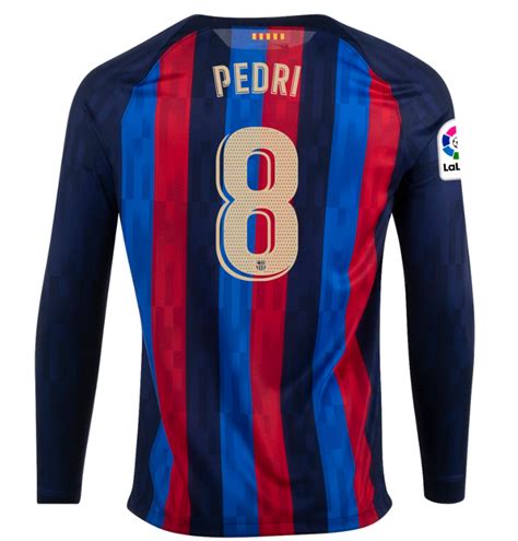Pedri Barcelona 2223 Home Long Sleeve Jersey By Nike Soccerarmor