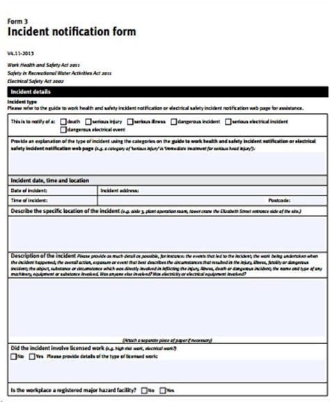 Incident Report Form Template Qld 6 Professional Templates