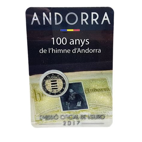 Pièce De 2 Euro Andorre 2017 100 Ans De Lhymne Dandorre Le Comptoir