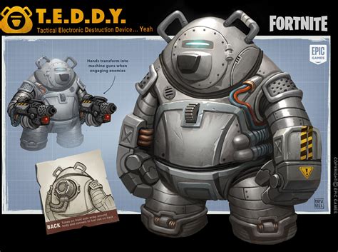 Drew Hill Fortnite Robot Teddy Concept