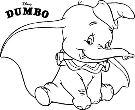 Printable dumbo coloring pages for kids. Baby elephant Dumbo is unbelievably cute coloring pages ...