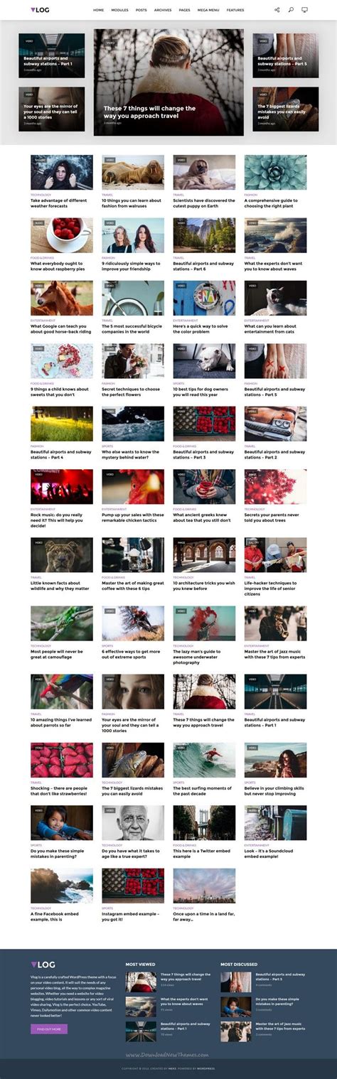 Vlog Video Blog Podcast Wordpress Theme Wordpress Theme Wordpress Vlogging