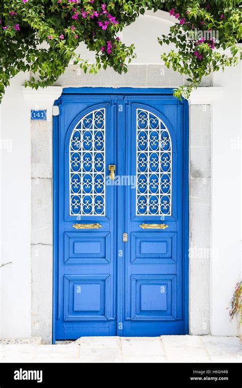 Blue Gate Of A House In Bodrum Town Hi Res Stock Photography And Images