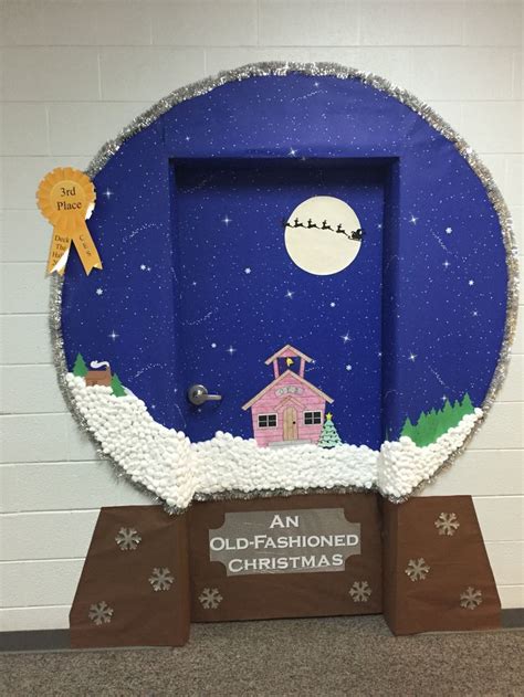 Snow Globe Classroom Door Decoration Idea Christmas Classroom Door