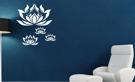 Lotus Flower Stencil By Stencils For Walls Size 7”w X 7”h Reusable