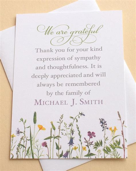 Sympathy Thank You Cards Wording Ideas Make Wedding Invitations