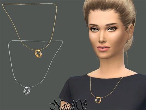 The Sims Resource Wedding Ring On A Chain By Natalis • Sims 4