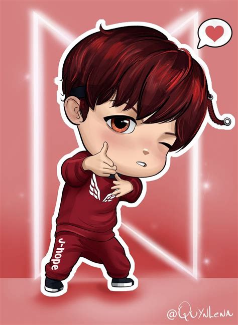 Jhope Tinytan Bts Mic Drop Art By Quynlena Sticker For Sale By Quynlena Bts Chibi Bts