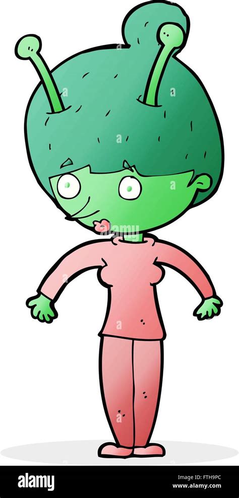 Cartoon Alien Woman Stock Vector Image And Art Alamy