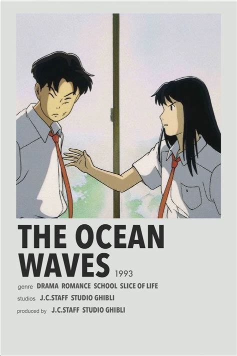 The Ocean Waves Studio Ghibli Poster Anime Films Anime Titles