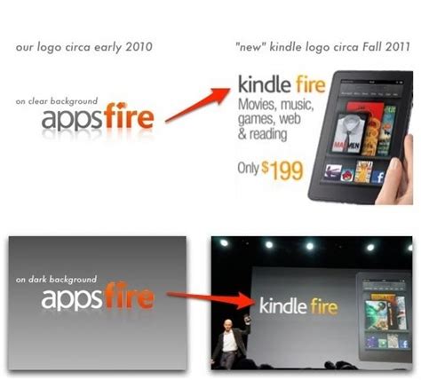 Appsfire Thinks Amazons Kindle Fire Logo Looks Similar To Its Own Photo