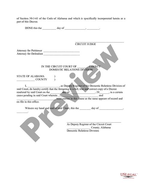 Divorce Records For Alabama Us Legal Forms