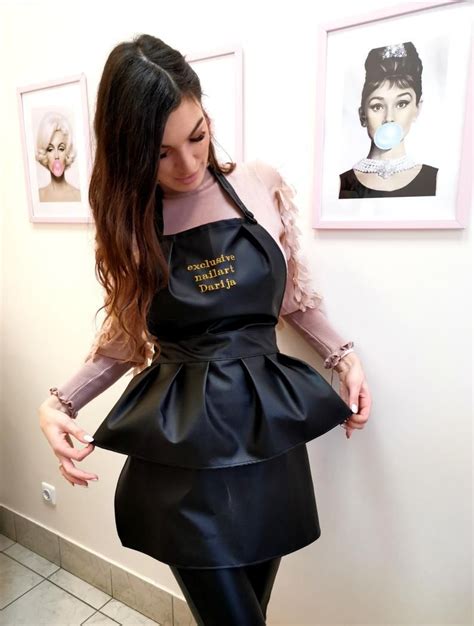 Ready To Ship Leather Apron Hairdresser Black Apron With Secret Pockets
