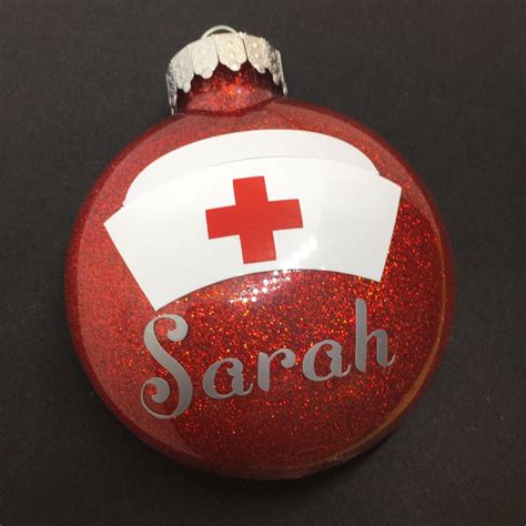 Nurse Christmas Ornament Personalized Nursing School Etsy Christmas