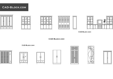 This section might comprise details and the dwg cad cabinets, tables, chairs, light, kitchen furnitureand dishwasher, dishwashers, gas stoves, kettles, microwave ovens, all kitchen utensils, appliances and more. Kitchen Cabinets Autocad Blocks - Download Autocad