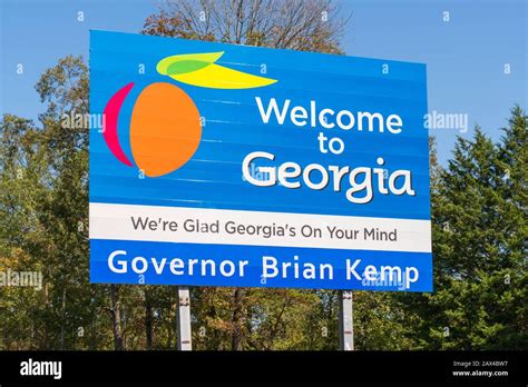 Georgia Welcome Sign Hi Res Stock Photography And Images Alamy