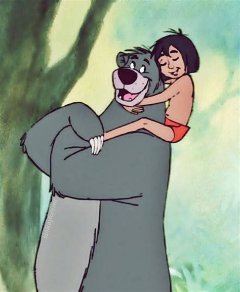 Jungle Book Characters Baloo The Bear And Mowgli Jungle Book Disney Disney Disney Animation