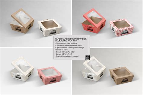 In addition, we manufacture a diverse range of boxes crafted under the keen observation of our quality assurance specialists. Paper Tapered Window Boxes Packaging Mockup By INC Design ...