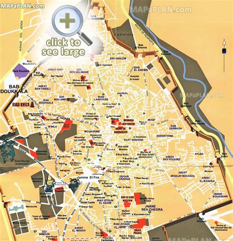 Marrakech Maps Top Tourist Attractions Free Printable City Street Map