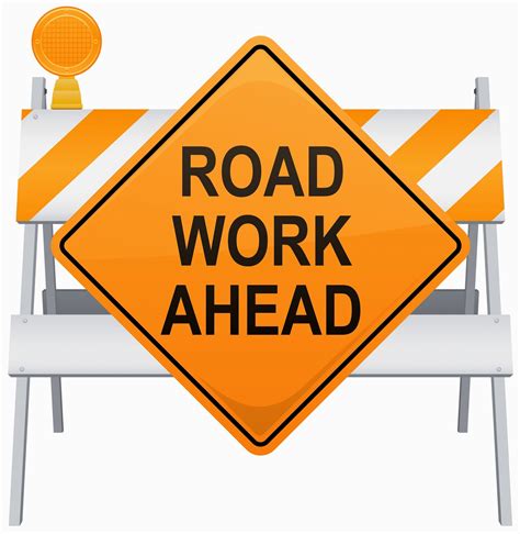 Road Work Sign Meyerland Community Improvement Association