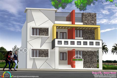 Flat roof modern house plan in an area of 2504 square feet (232 square meter) (278 square yards) with 4 bedrooms. Modern style 6 bedroom house in Tamilnadu - Kerala home ...