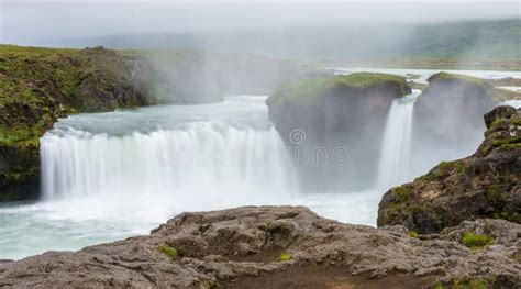 Godafoss Waterfall In North Iceland Stock Photo Image Of