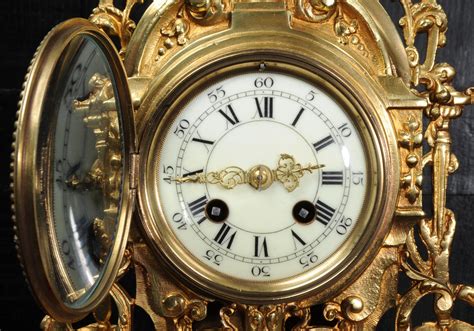 Antique French Gilt Bronze Clock A D Mougin