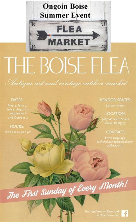 Boise Event Flea Market Vintage Dates Outdoor Market Summer Events