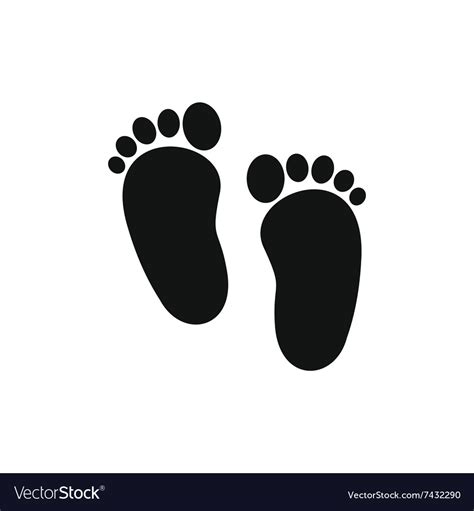 Baby Footprints Icon Royalty Free Vector Image