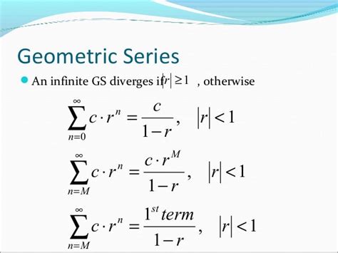 Infinite sequence and series
