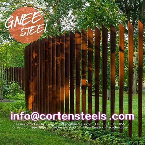 By adjusting the angle between the door panels, the fence can be freely combined into a variety of shapes. Corten Steel Panel Fence | Corten steel, Outdoor fire ...
