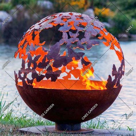 Wild Butterfly Fire Sphere Steel Fire Globe Metal Sphere Outdoor