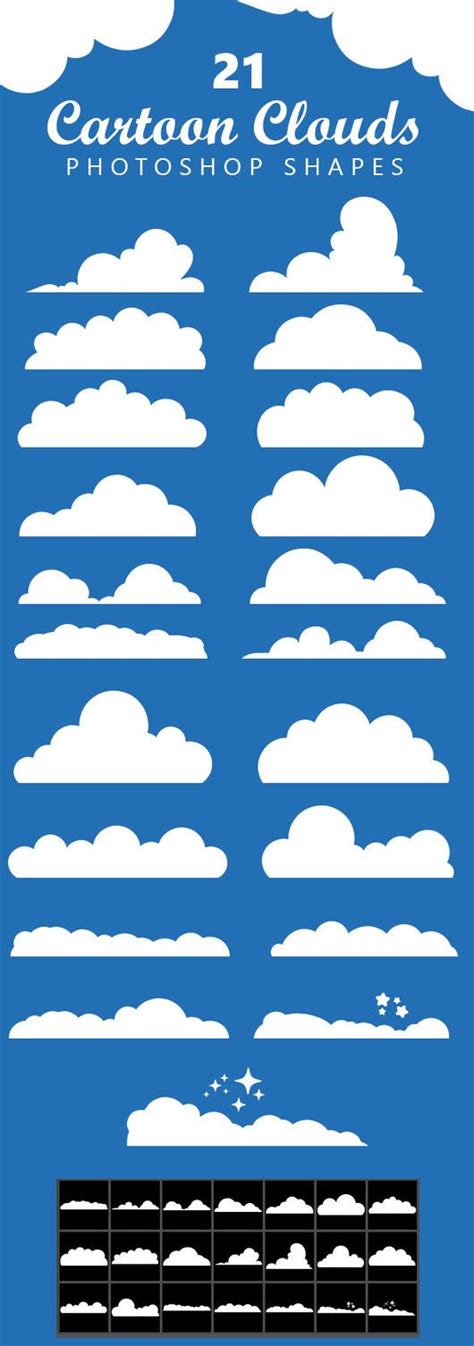 21 Cartoon Clouds Shapes By Kluzya Goo Gl 0vhv3j Cartoon Clouds Cloud Shapes Cloud