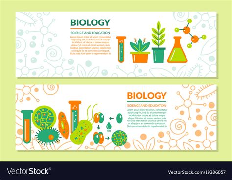 Scientific Biological Banner Royalty Free Vector Image