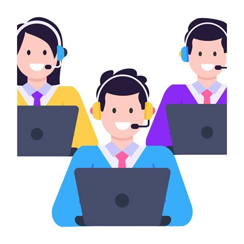 Call Center And Agents 2976587 Vector Art At Vecteezy