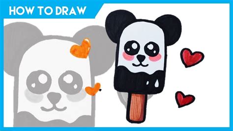 How To Draw Cute Panda Ice Cream Kobina Toy Art Youtube