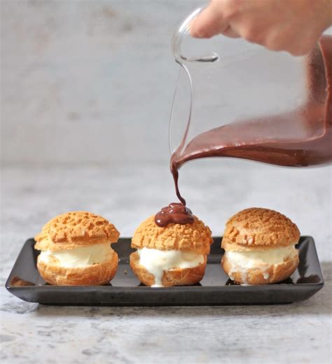 classic french profiteroles with chocolate sauce a baking journey