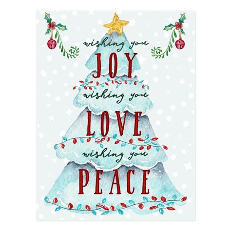 Whimsical And Delightful Christmas Design With Wishes Of Joy Love And