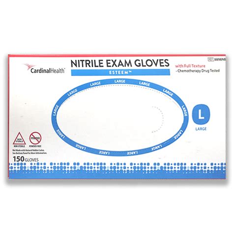 Esteem Nitrile Exam Gloves Powder Free Non Sterile Cardinal Health 558856nmb 558857nlb