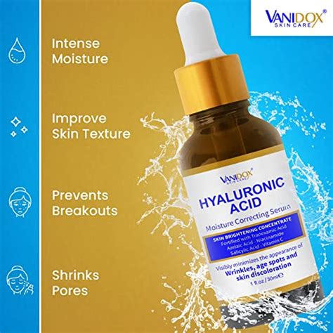 Vanidox Discoloration Correcting Serum Made In Usa Hyaluronic Acid