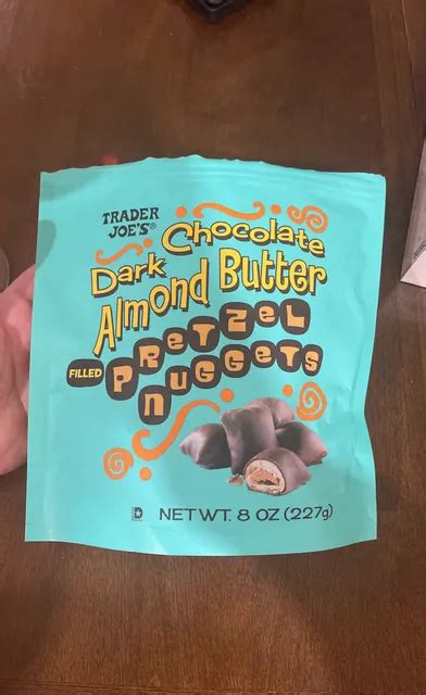 Trader Joes Dark Chocolate Almond Butter Filled Pretzel Nuggets