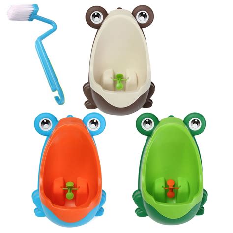 Lovely Frog Brush Cleaning Children Potty Toilet Training Kids Urinal