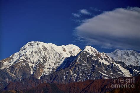 Annapurna South Peak And Pass In The Himalaya Mountains Annapurna